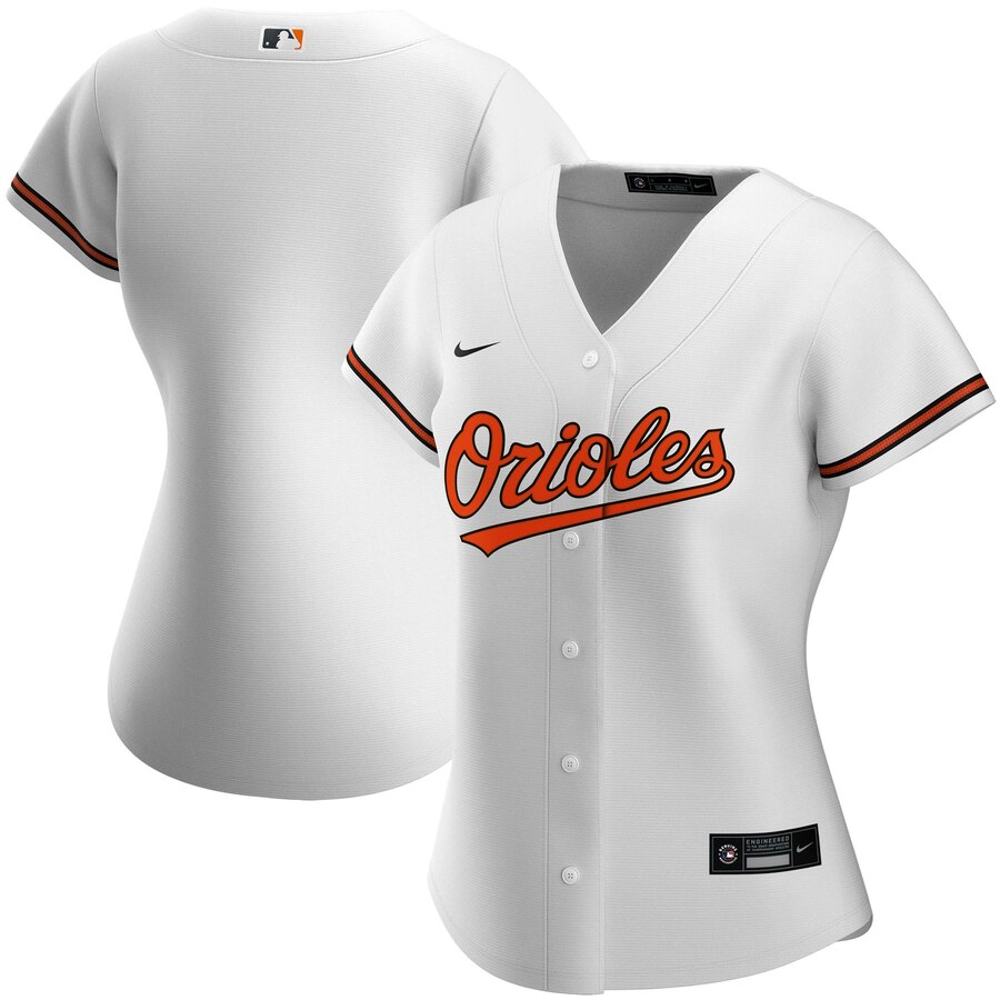 Custom Baltimore Orioles Nike Women Home 2020 MLB Team Jersey White
